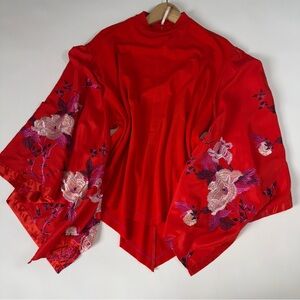 ✨Red Floral Kimono Top
